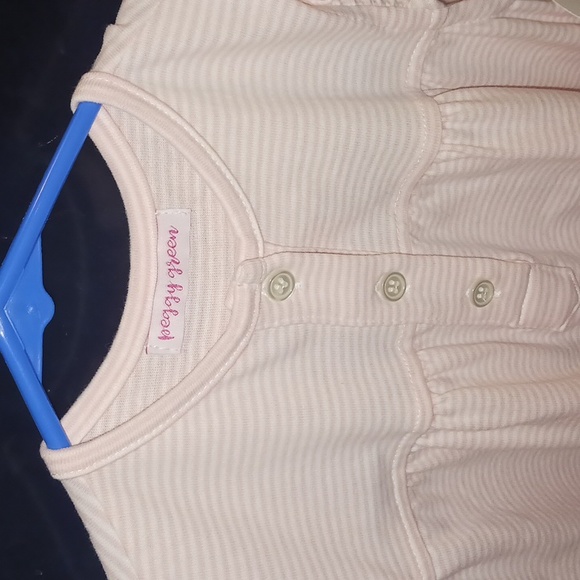 NWT Peggy Green Girls Size 7 casual dress Pink and White stripes - Picture 2 of 7
